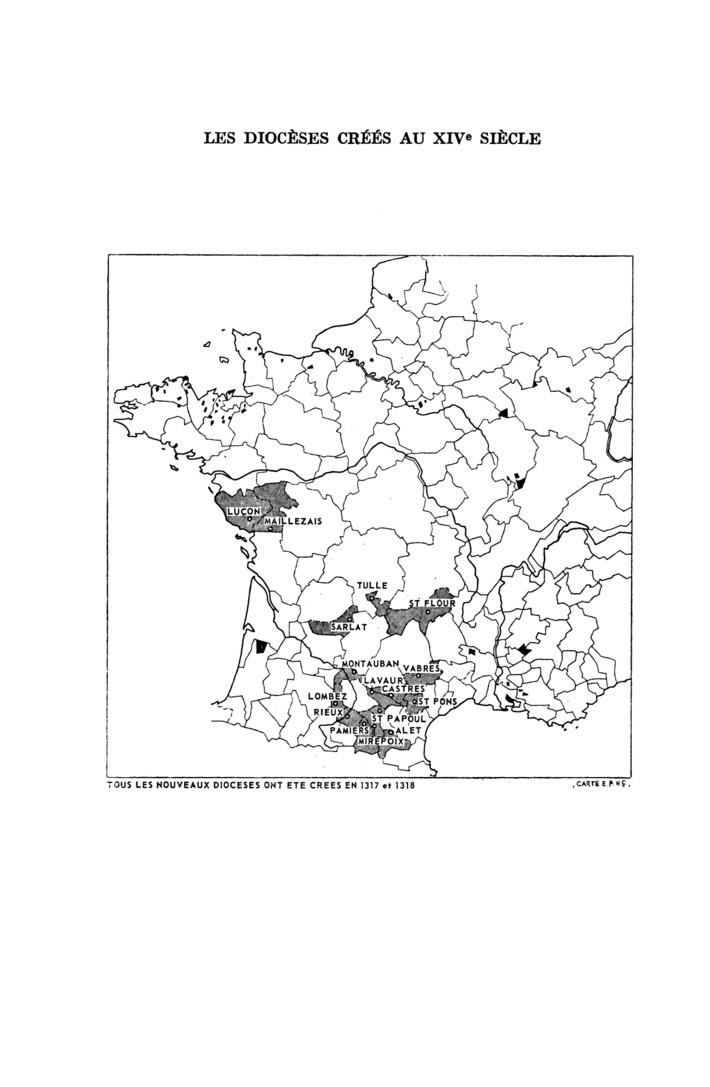 Liste des diocèses (14eme siècle)